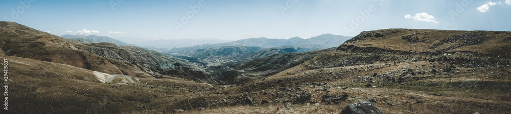 valley in Armenia in a panoramic view