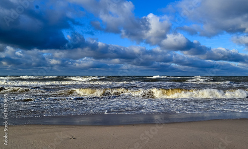 sea ​​beach clouds waves sky sand