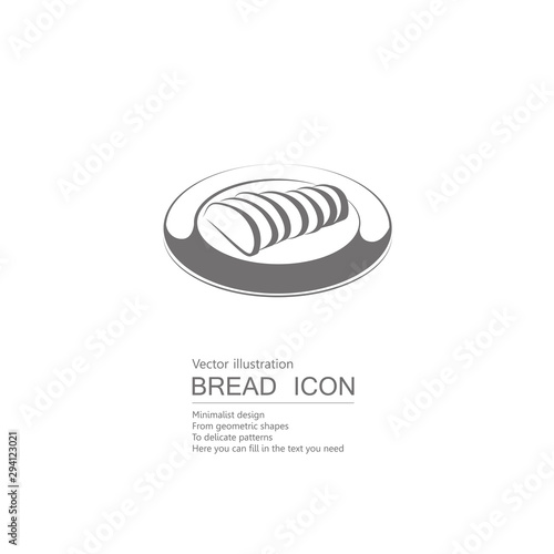 Vector drawn bread. Isolated on white background.