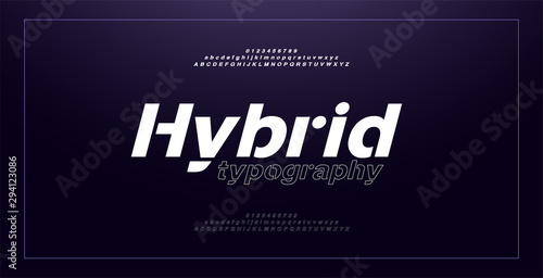 Abstract modern alphabet italic fonts and numbers. Typography thin line sport game music future creative urban font design concept. vector illustraion