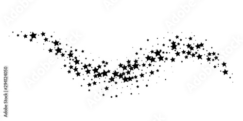 Black star way vector illustration
