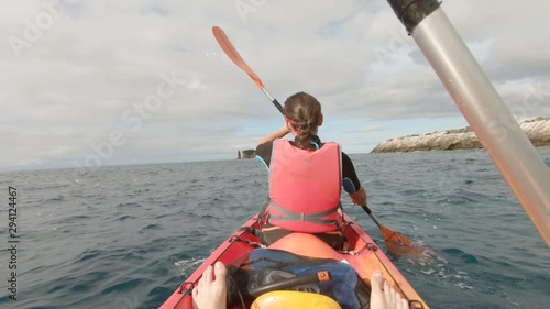 Kayaking on Open Sea Water