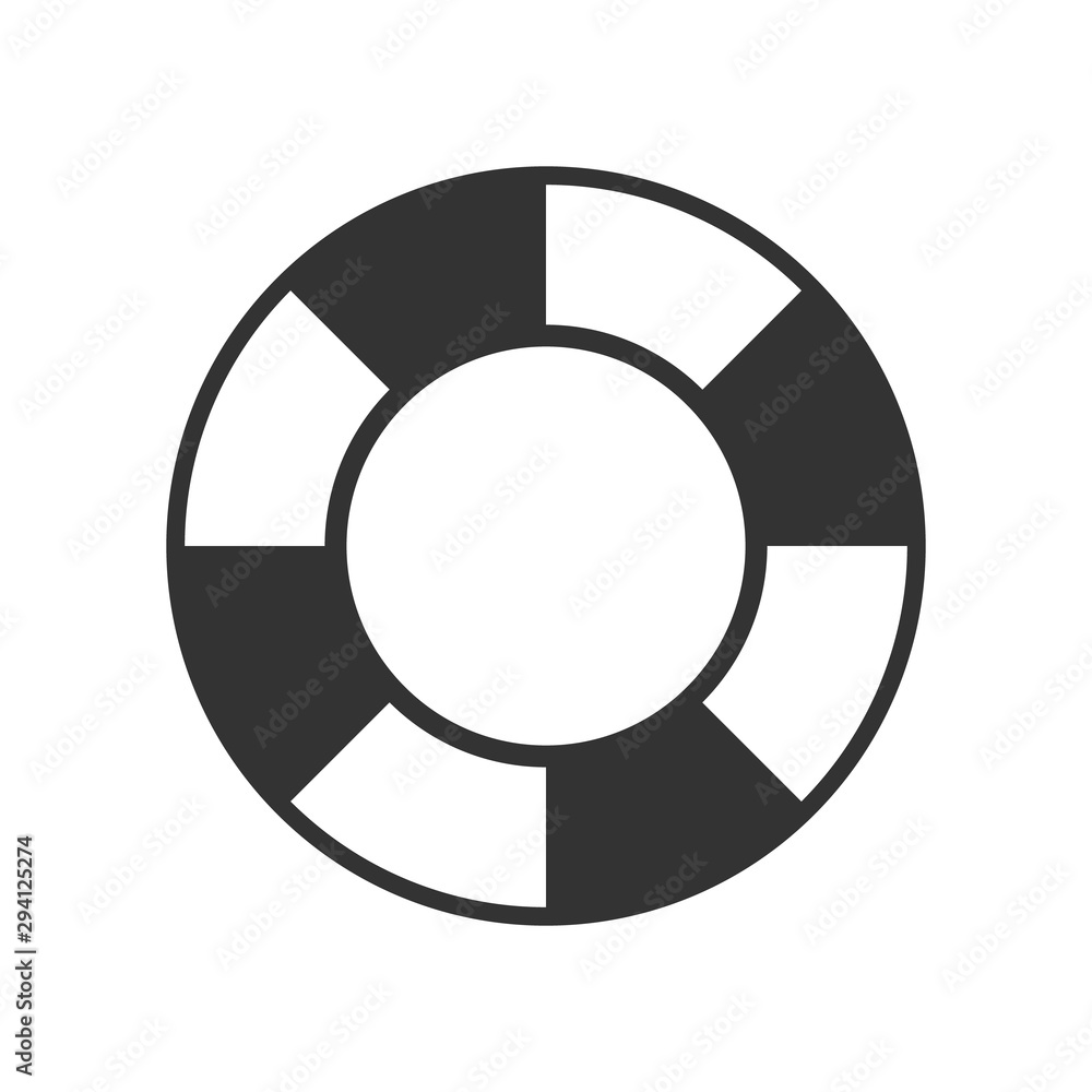 Lifebuoy Vector Icon Illustration, simple style Lifebuoy Vector Icon Illustration, simple style