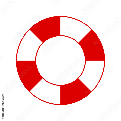 Lifebuoy Vector Icon Illustration, simple style