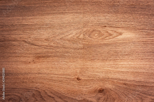 Wood background texture of board surface. Brown wooden grunge plank. Timber grain material pattern of vintage table. Wood panel of dark floor. Background for text or design