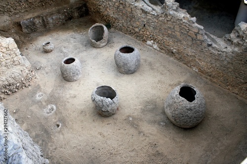 Archaeological site of Roman bath in Greece