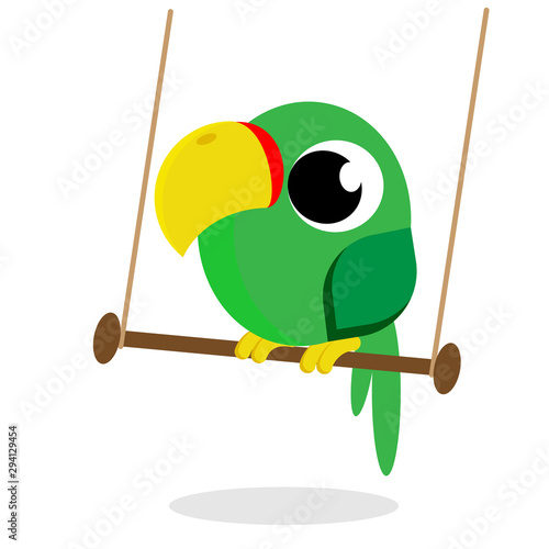 parrot flat vector