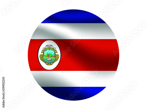 Costa Rica Waving national flag with inside sticker round circke isolated on white background. original colors and proportion. Vector illustration, from countries flag set Free Download Costa Rica Waving national flag with inside sticker round circke isolated on white background. original colors and proportion. Vector illustration, from countries flag set - GFXLoad