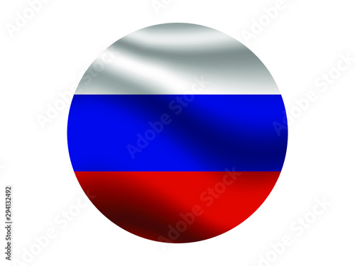 Free Download Russia or Russiand Federation Waving national flag with inside sticker round circke isolated on white background. original colors and proportion. Vector illustration, from countries flag set - GFXLoad