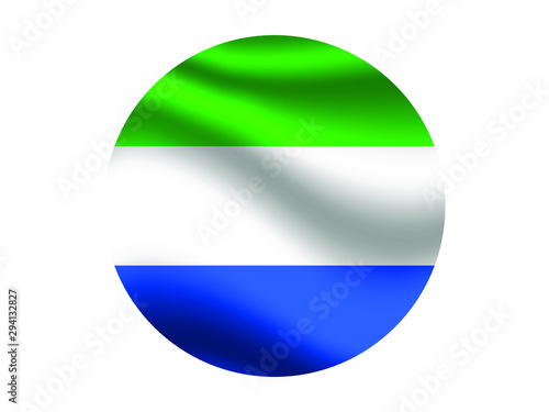 Free Download Sierra Leone  Waving national flag with inside sticker round circke isolated on white background. original colors and proportion. Vector illustration, from countries flag set - GFXLoad