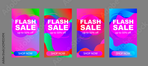 Sale banner templates. Minimalistic abstract vector covers design. Future geometric template for placards, banners, flyers, presentations and reports © _veiksme_