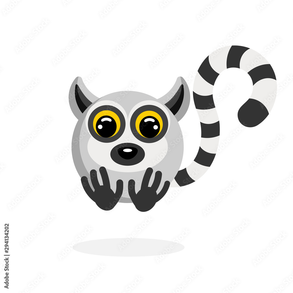 lemur flat vector