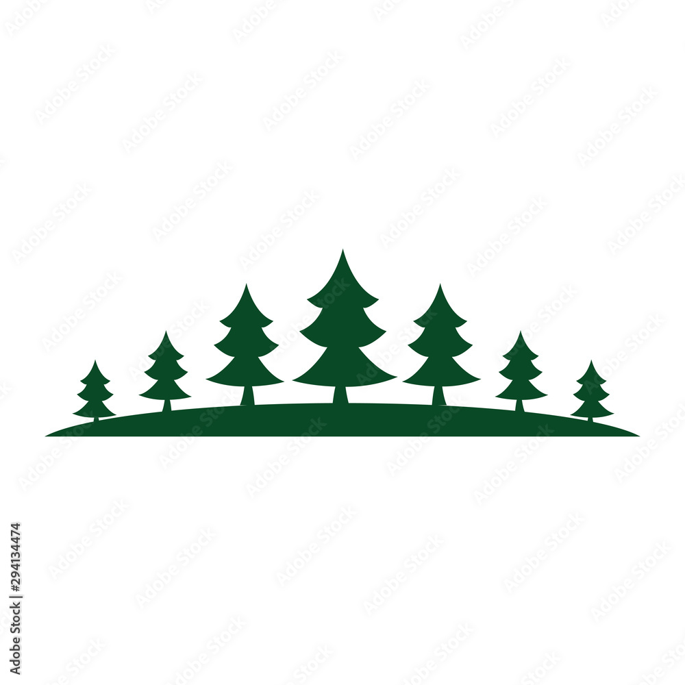 Obraz premium pine tree logo vector