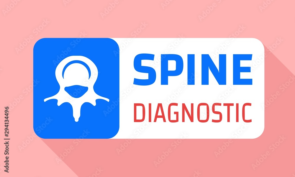 Spine diagnostic icon. Flat illustration of spine diagnostic vector icon for web design Spine diagnostic icon. Flat illustration of spine diagnostic vector icon for web design