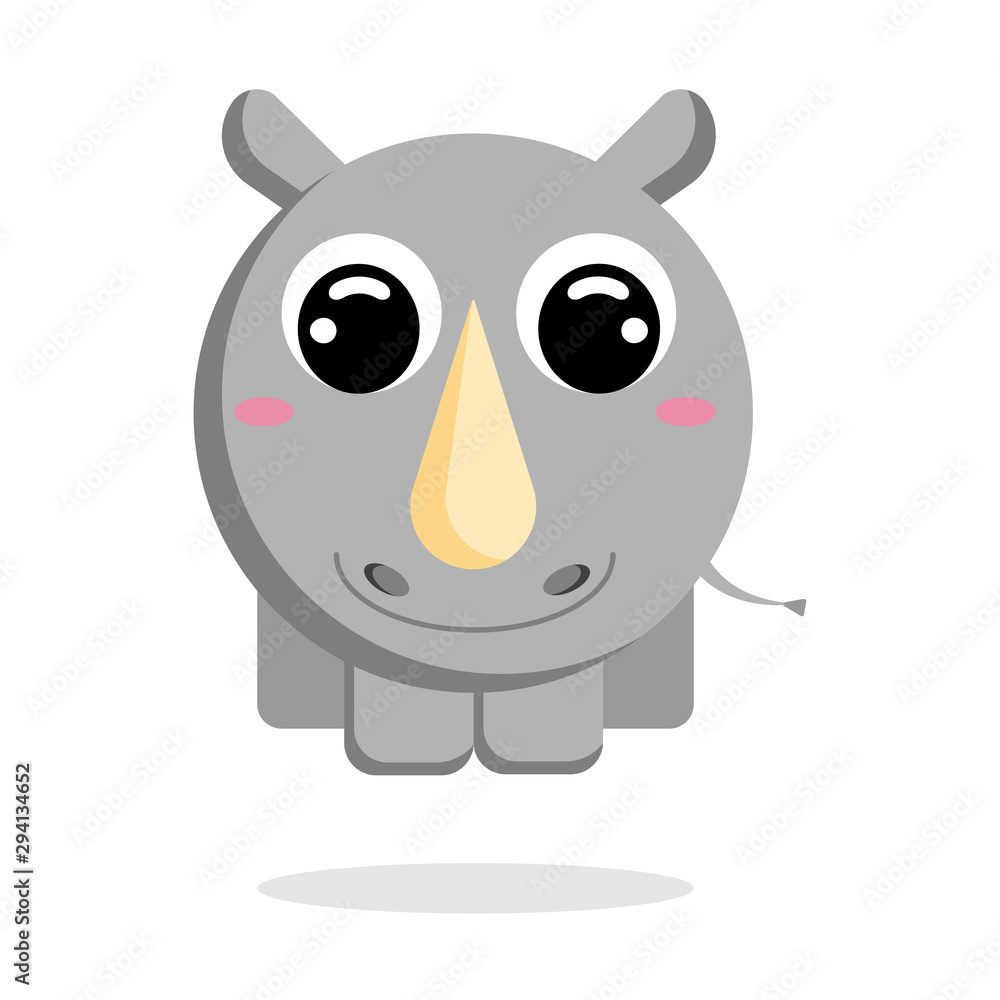 rhinoceros flat vector rhinoceros flat vector