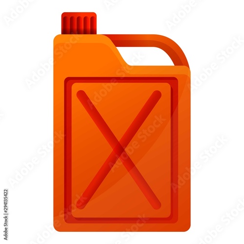 Red canister icon. Cartoon of red canister vector icon for web design isolated on white background