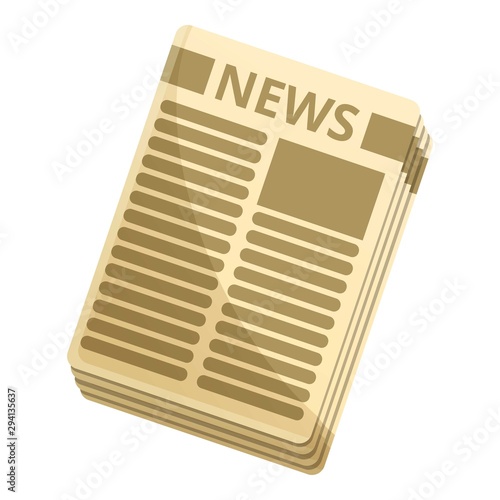 Garbage newspapers icon. Cartoon of garbage newspapers vector icon for web design isolated on white background