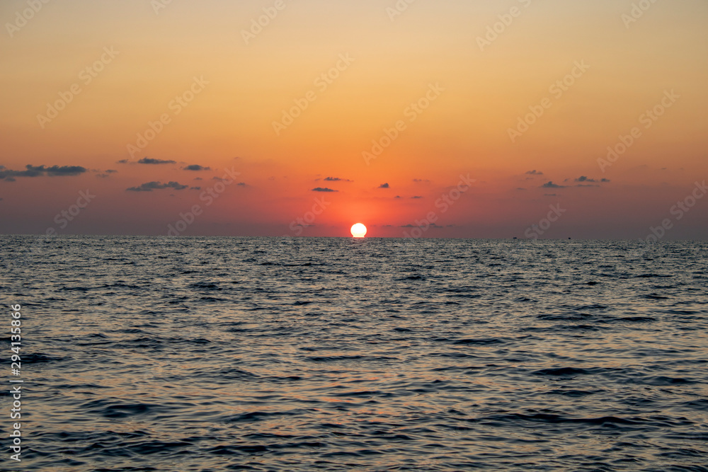 Evening sunset sun on the Black Sea Evening sunset sun on the Black Sea