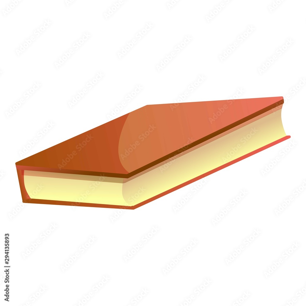 Garbage red book icon. Cartoon of garbage red book vector icon for web design isolated on white background Garbage red book icon. Cartoon of garbage red book vector icon for web design isolated on white background