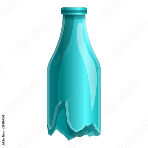 Canvas Print Broken glass bottle icon