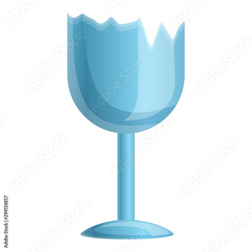 Broken glass icon. Cartoon of broken glass vector icon for web design isolated on white background