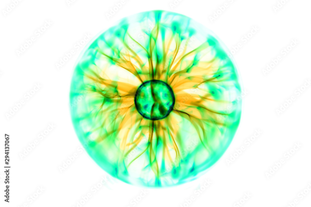 elektrisches Plasma in einer Glaskugel, Farbe umgekehrt