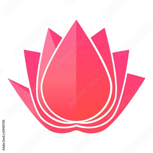 Lotus plant icon. Cartoon of lotus plant vector icon for web design isolated on white background