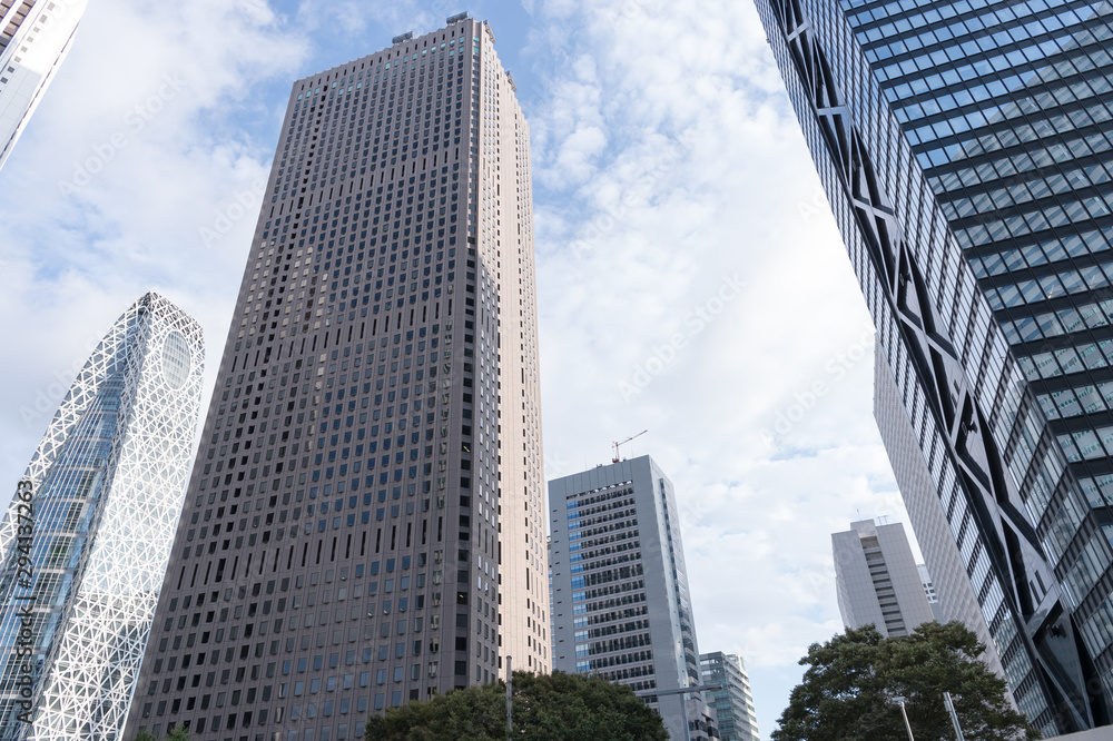 東京都新宿区西新宿の高層ビル群の街並み