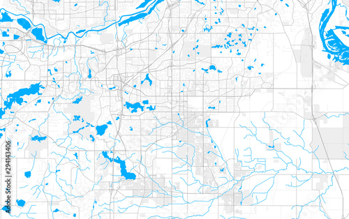 Rich detailed vector map of Apple Valley, Minnesota, United States of America