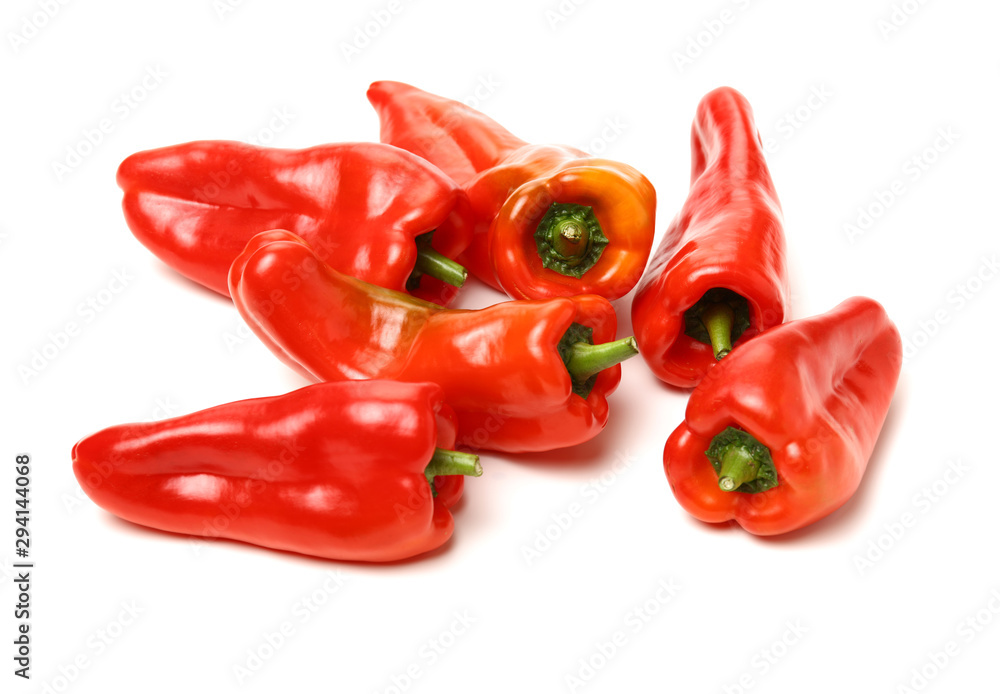 Fresh red pepper on white background Fresh red pepper on white background