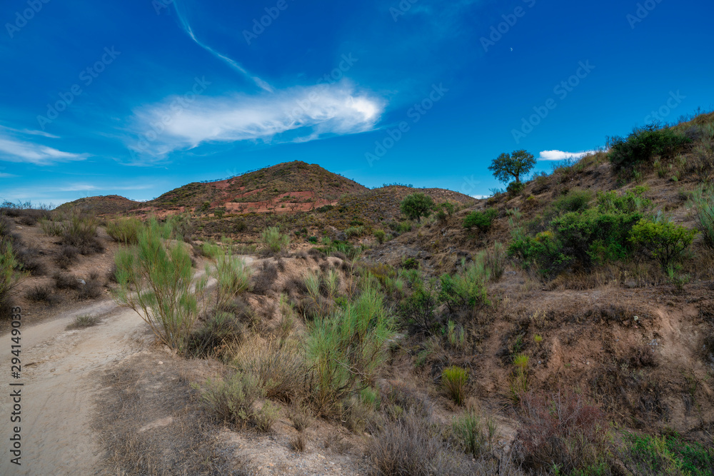 mountainous landscape with clouds near Ugijar (Spain)