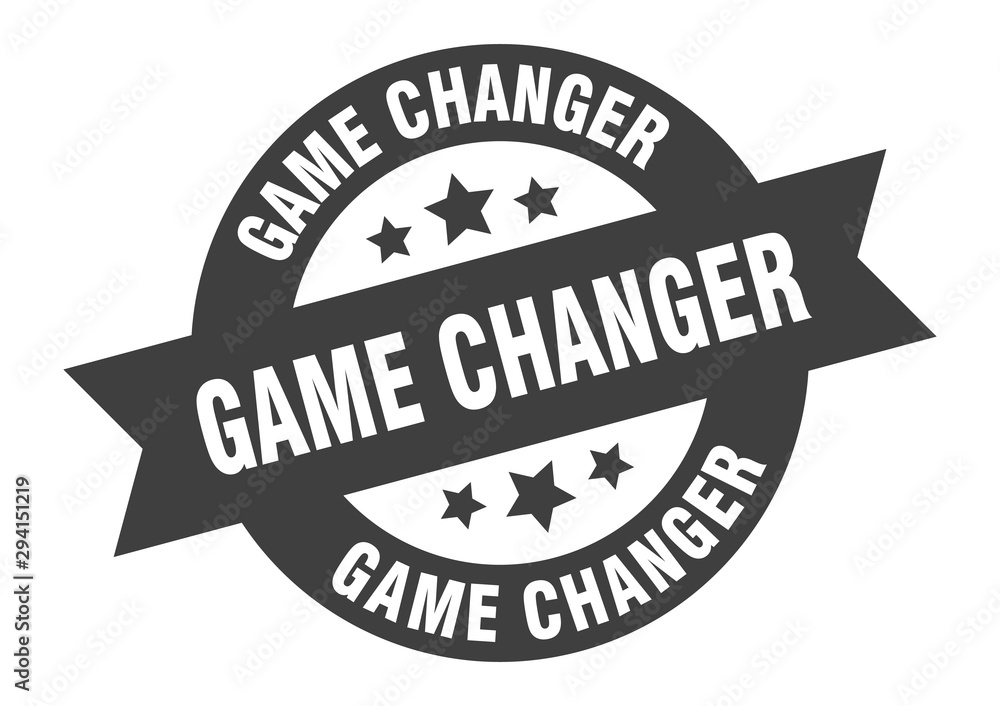 game changer sign. game changer black round ribbon sticker