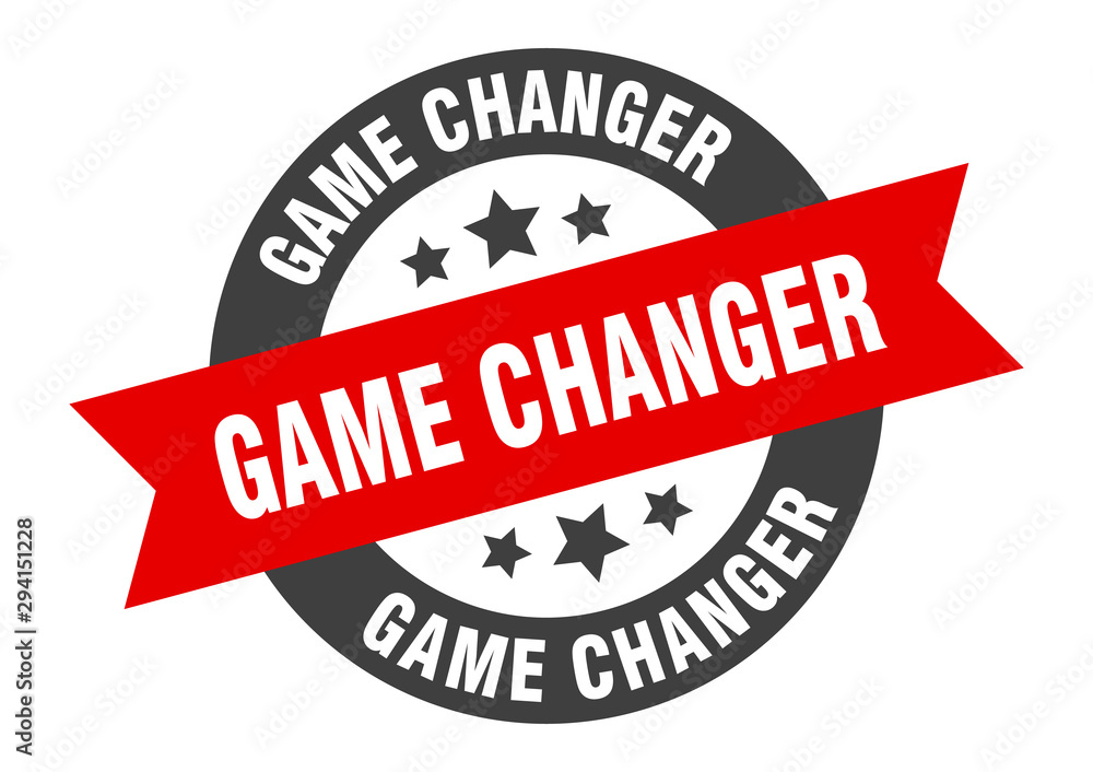 Fototapeta premium game changer sign. game changer black-red round ribbon sticker