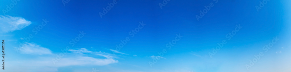 Panorama sky with cloud on a sunny day. Beautiful cirrus cloud. Panoramic image. Panorama sky with cloud on a sunny day. Beautiful cirrus cloud. Panoramic image.