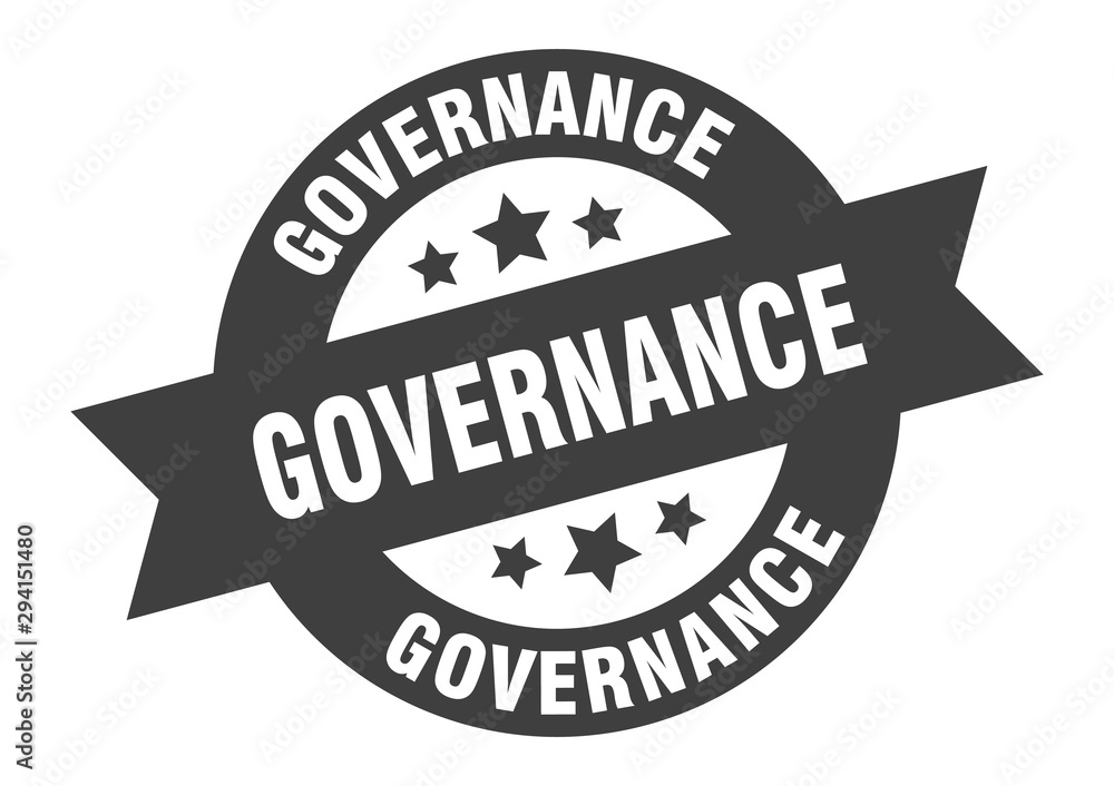 Obraz premium governance sign. governance black round ribbon sticker