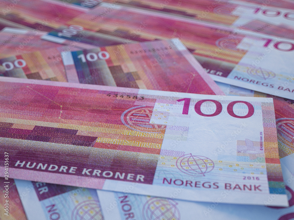 Norwegian krone. Money of Norway. Closeup photo. Oslo. NOK Stock Photo |  Adobe Stock