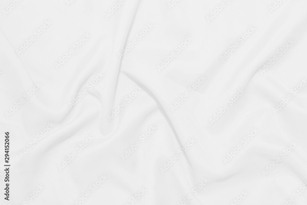 White crumpled blanket texture background. White cloth background