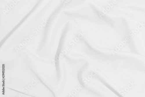 White crumpled blanket texture background. White cloth background