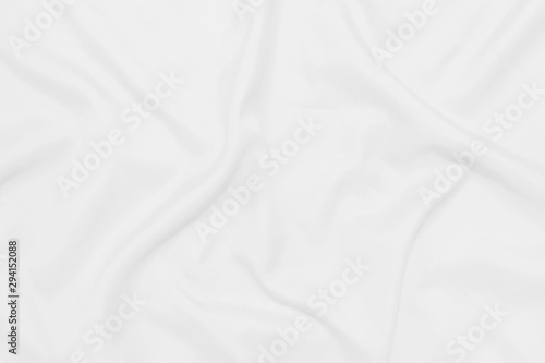 White crumpled blanket texture background. White cloth background