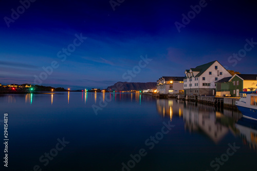 Blue hour in Brønnøysund harbor in Nordland county © Gunnar E Nilsen