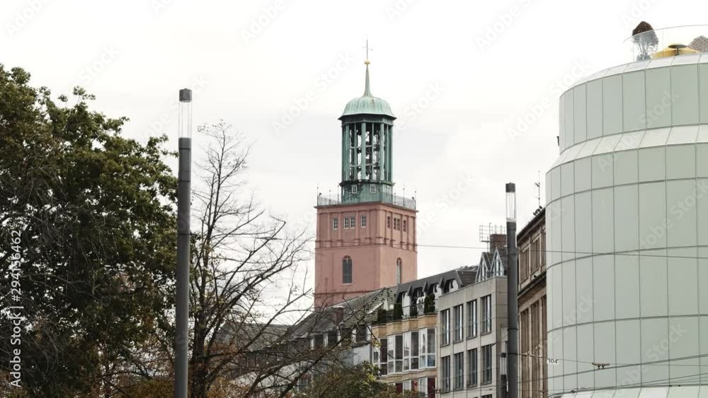 Stadtkirche, city church steeple tower in Darmstadt Germany Stadtkirche, city church steeple tower in Darmstadt Germany