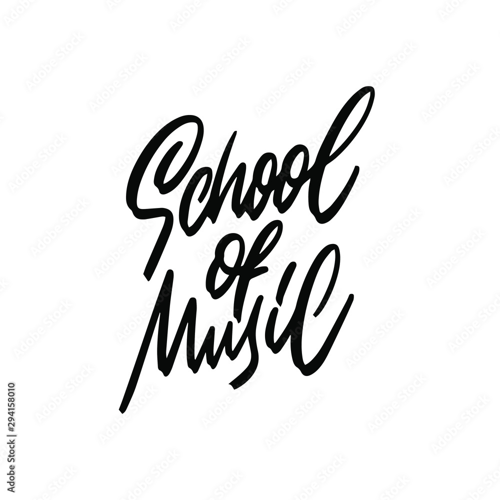 Fototapeta premium School of Music. Concept of education.Teaching niche school vector design.