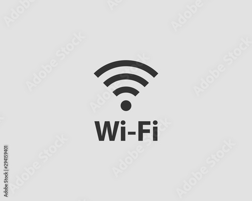 Free wi fi icon. Connection zone wifi vector symbol. Radio waves signal. photo