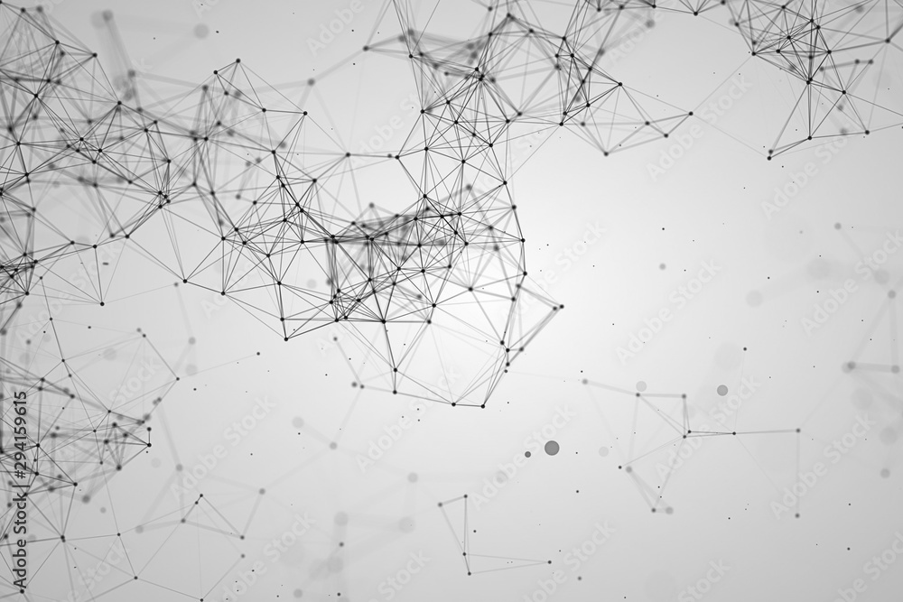 abstract black geometrical plexus on white grey gradient background with lines and dots abstract black geometrical plexus on white grey gradient background with lines and dots