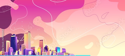 Abstract city banner