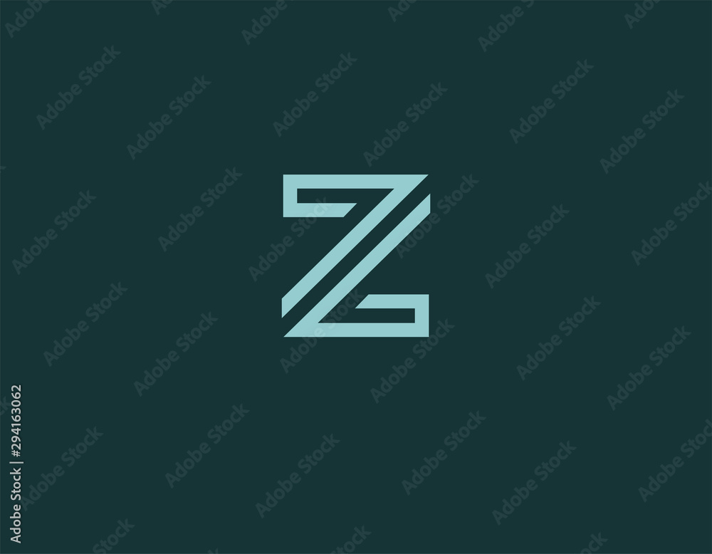 Creative linear blue logo letter Z sign for business company Creative linear blue logo letter Z sign for business company