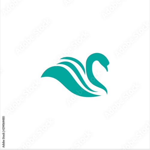 Fototapeta Naklejka Na Ścianę i Meble -  swan vector logo graphic modern