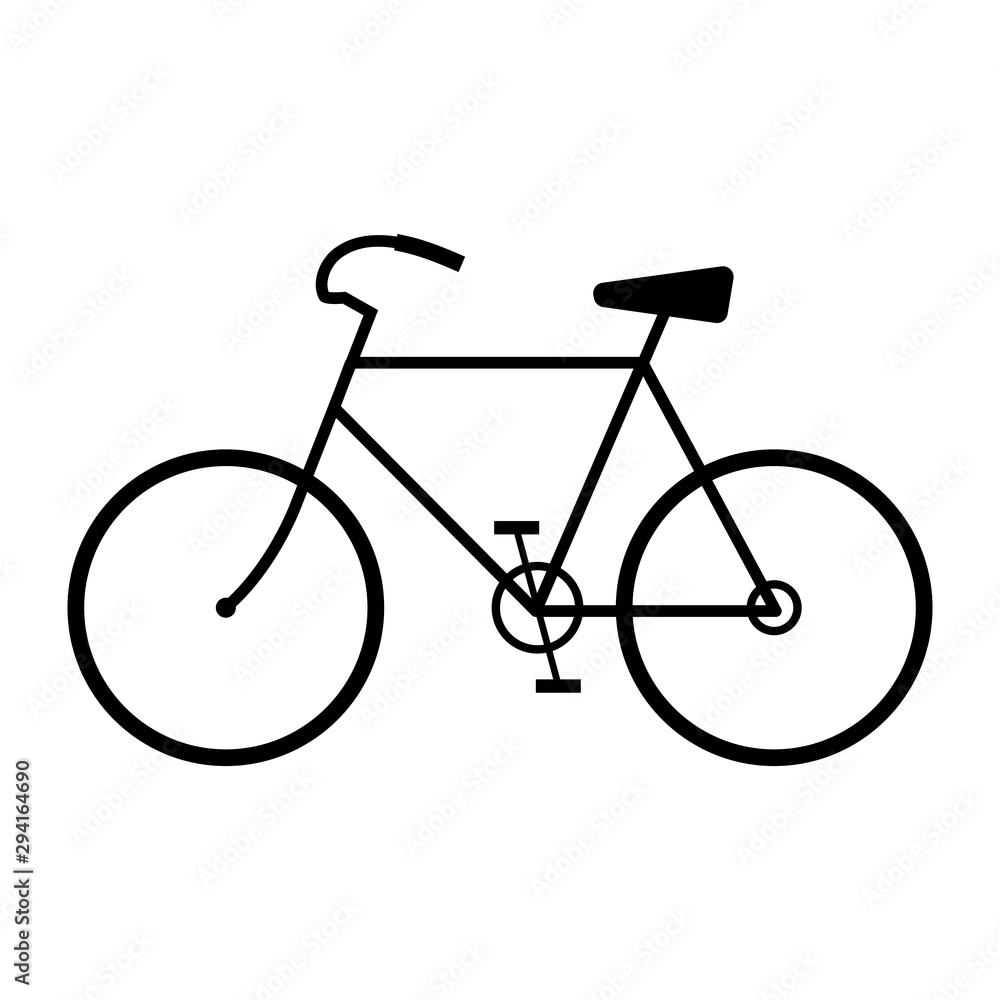 Bicycle icon on white background Bicycle icon on white background