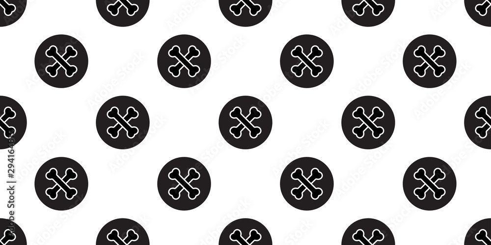 Dog bone seamless pattern crossbones vector french bulldog halloween polka dot cartoon repeat wallpaper scarf isolated tile background illustration doodle design Dog bone seamless pattern crossbones vector french bulldog halloween polka dot cartoon repeat wallpaper scarf isolated tile background illustration doodle design