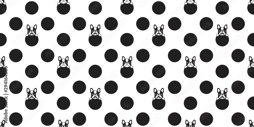 dog seamless pattern vector french bulldog polka dot scarf isolated repeat wallpaper tile background cartoon doodle illustration design dog seamless pattern vector french bulldog polka dot scarf isolated repeat wallpaper tile background cartoon doodle illustration design